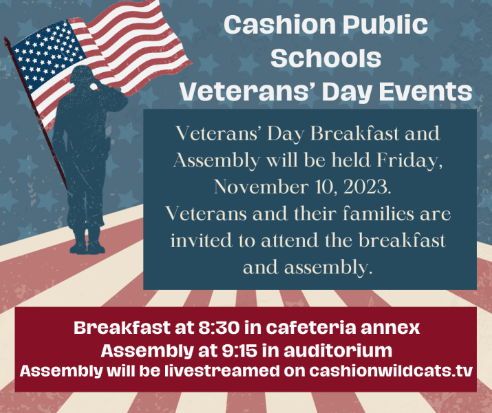 Cashion Public Schools CPS Veterans' Day Events